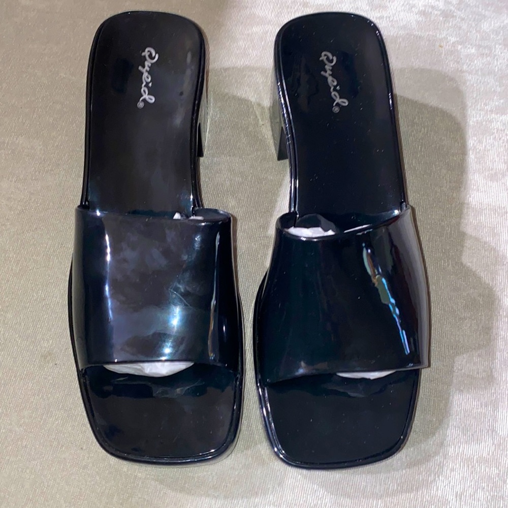 Slip On Black Sandals